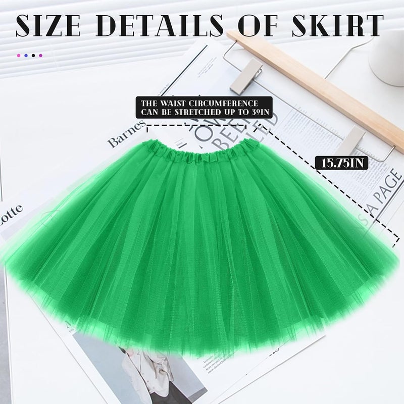 Lainlight Store Tutus for Women, Adult Tutu Skirts for Women 4 Layered Classic Elastic Tulle Tutu Skirts Party Festival Running - Image 2